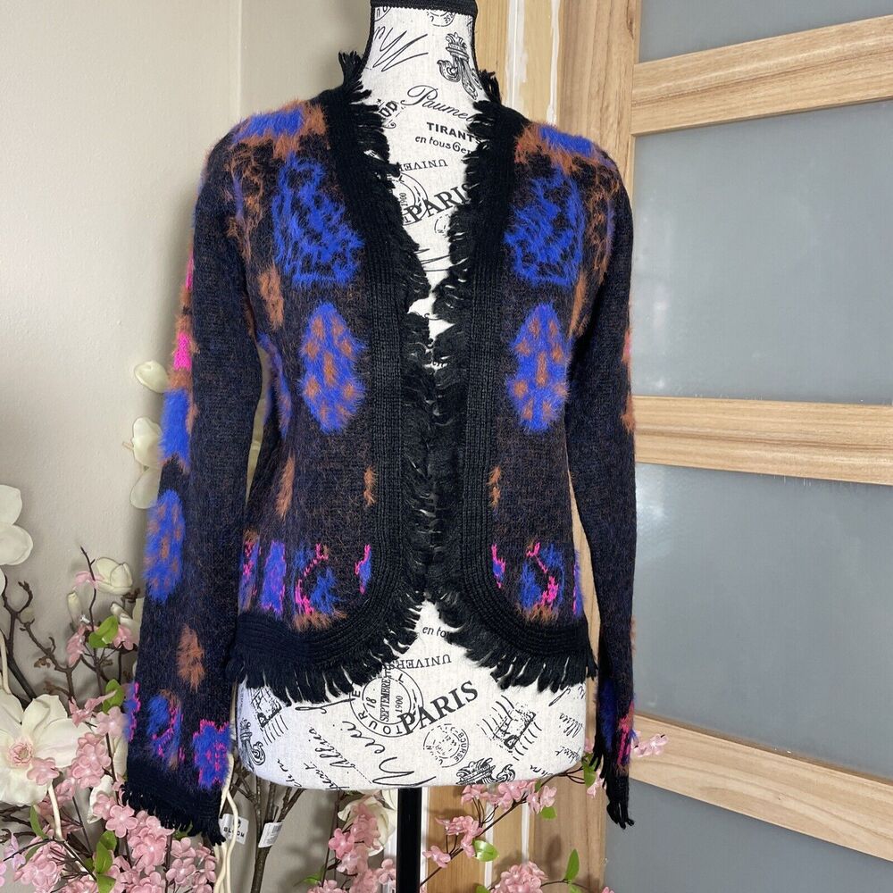 Allison New York Noa Fringe Cardigan Sweater NWT Women SIZE Small